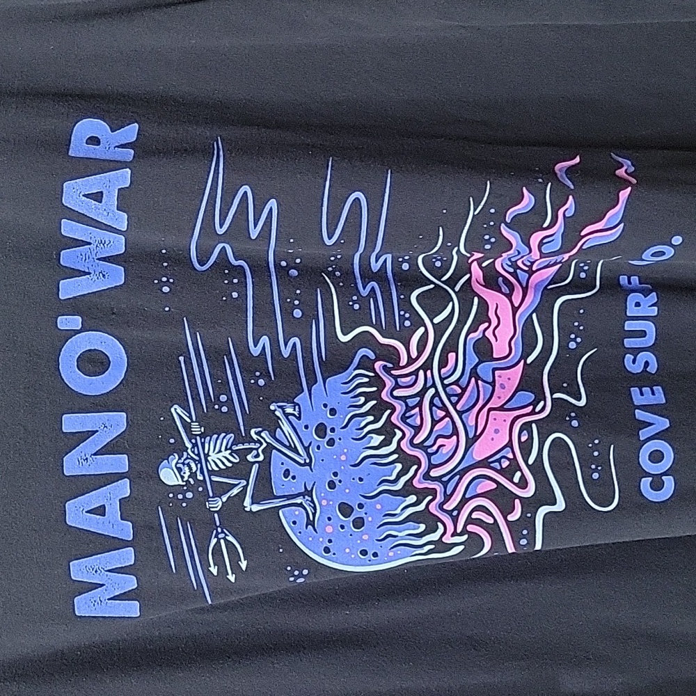 Cove Surf Co. Man O' War Graphic Tee - Black, Purple, Pink - Men's Size XXL - Picture 4 of 7